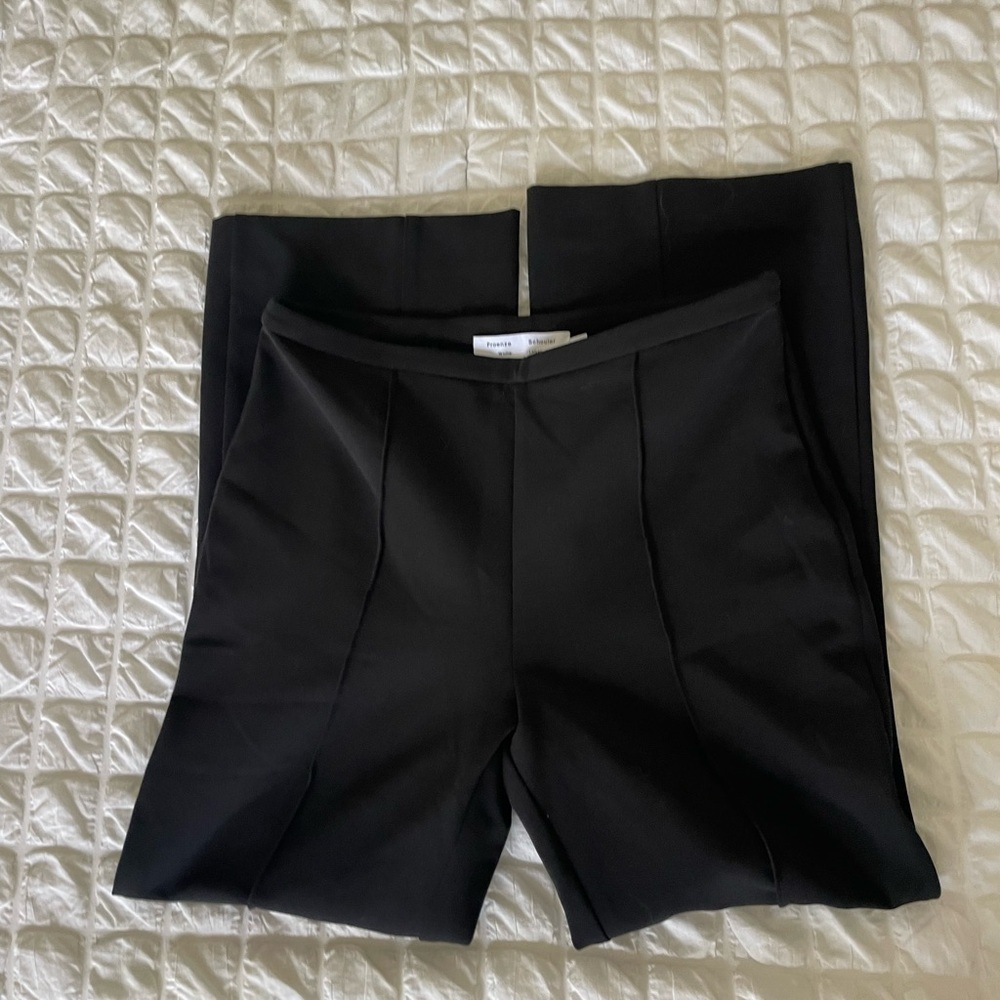 Proenza Schouler White label black ponte knit bootcut pants